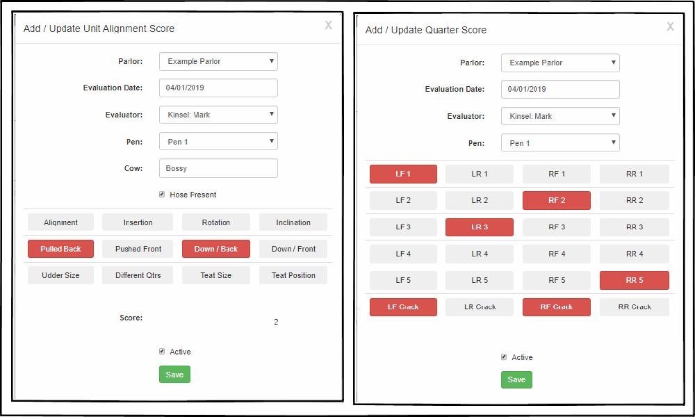 Alignment / Quarter Scores